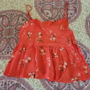 American Eagle Floral Cami Cowl Top